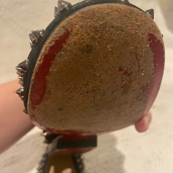 Christian Louboutin Black Spiked Loafers in well loved condition 38.5 - Picture 16 of 16